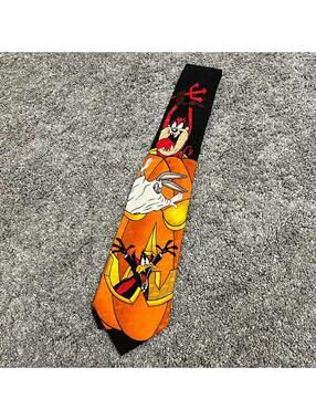Looney Tunes Vintage Halloween Silk Tie Warner Bros 1996